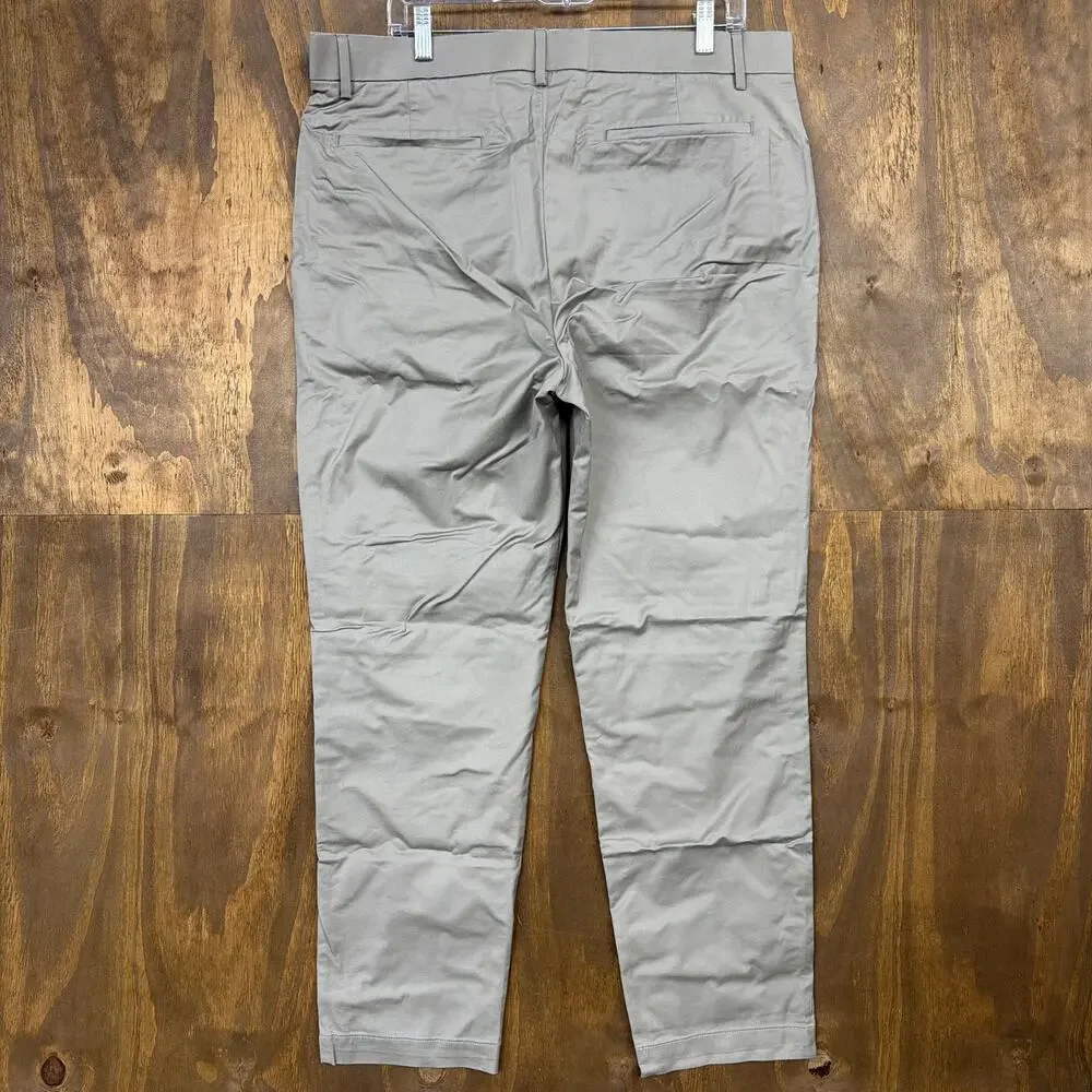 Banana Republic Mens Pants Gray Slim Fit Chinos Casual Workwear Stretch 36x30
